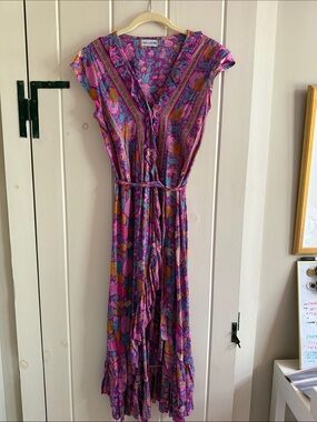 Sea Lustre Purple Floral Wrap Dress